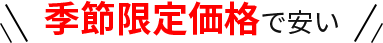 夏限定価格で安い