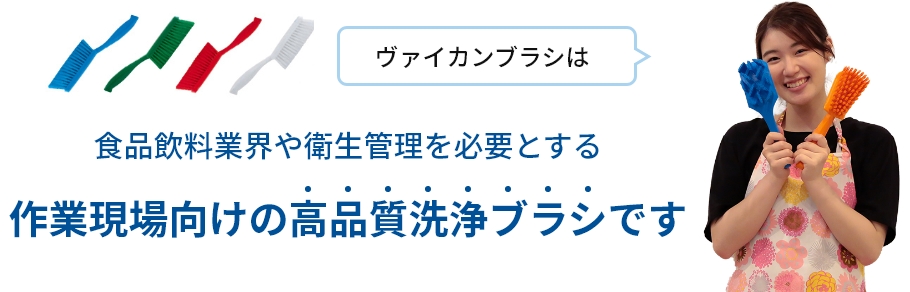 ヴァイカン(Vikan)ブラシは、食品飲料業界や衛生管理を必要とする作業現場向けの高品質洗浄ブラシです