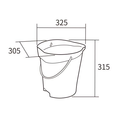 5686　ハイジーンバケット(12L)図面