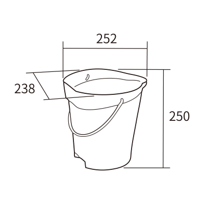 5688　ハイジーンバケット(6L)図面