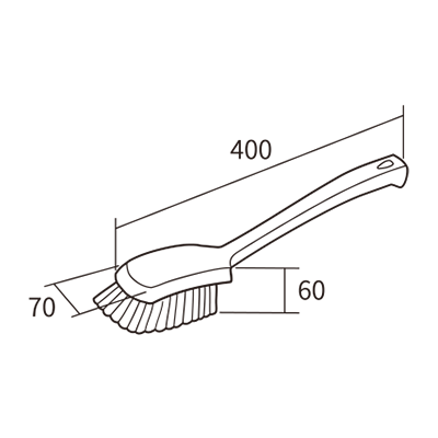 4186　ロングハンドルブラシ(ハード)図面