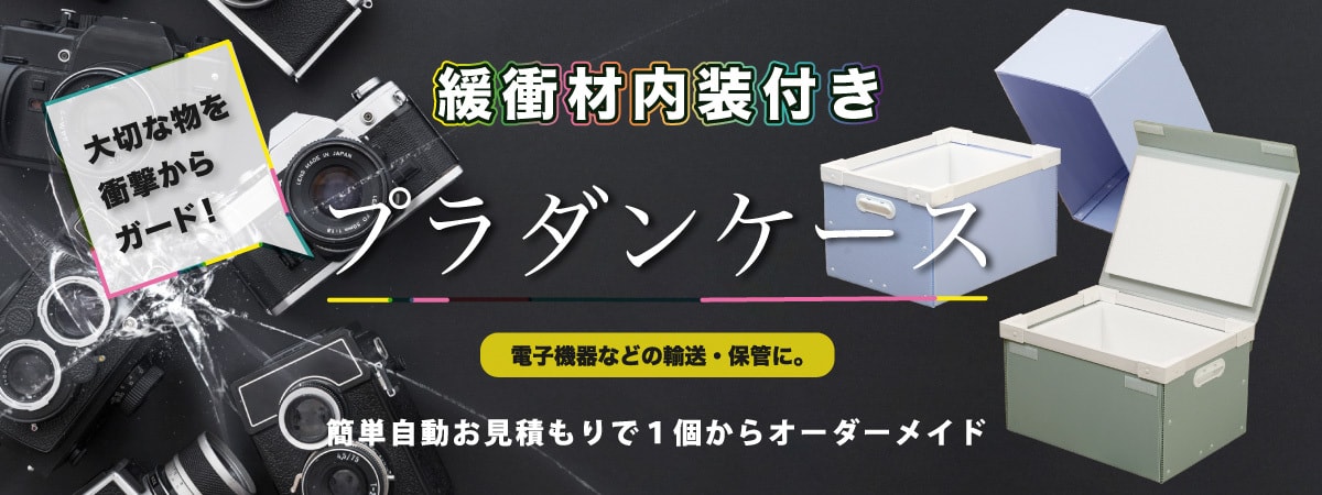 緩衝材内装付きプラダンケース