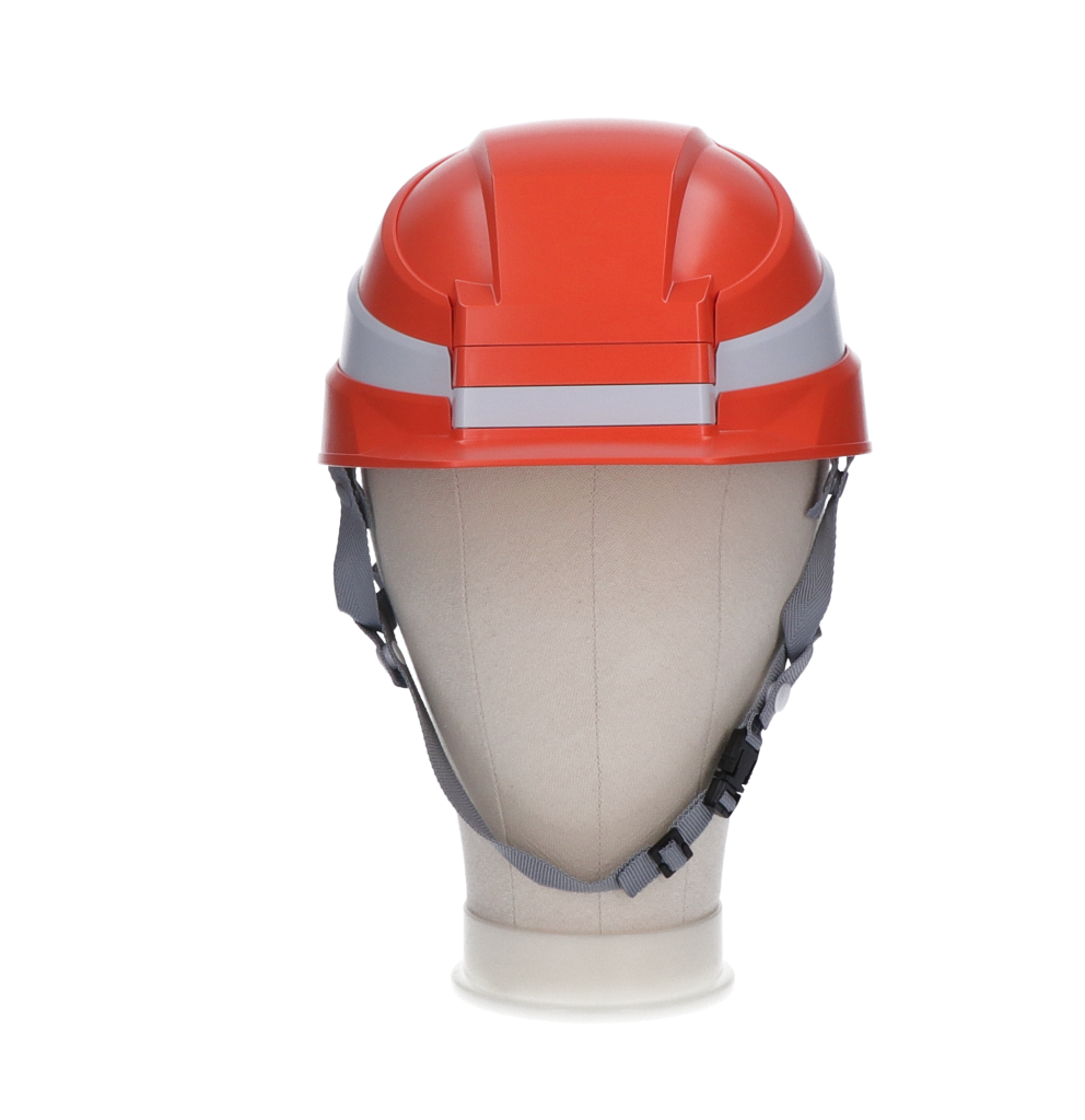折りたたみヘルメット IZANO2 AA21型HA7-K21式 オレンジ/ホワイトライン